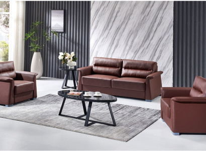 Sofa Couch Upholstery Leather Couches Upholstery Suite 3+1+1 Seater Office Furniture Set